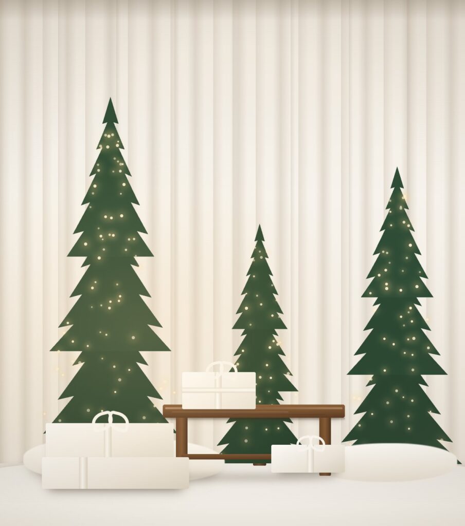 Setting für die Weihnachtsminishootnigs
